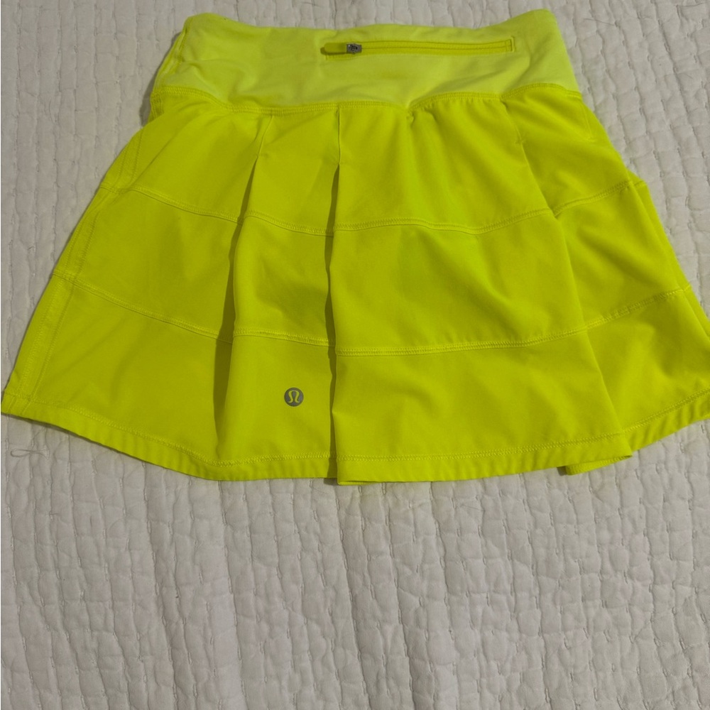 Lululemon Athletica Neon Yellow Mini Skirt
